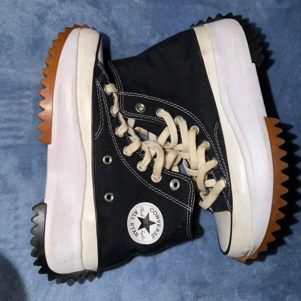 Converse black high top platform sneakers Size US 5.5